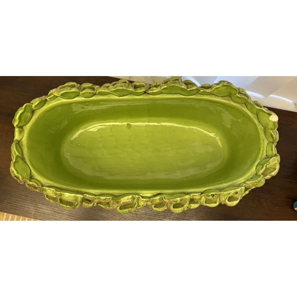 Les Fleur Oval Ceramic Centerpiece Abigail’s Hand Made In Italy Signed